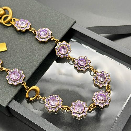 SOPKTA Bag Charms Chain，Purse Charms，Bag Charm Chain, flower-shaped fashionable women's purse chain -Violets - Image 3