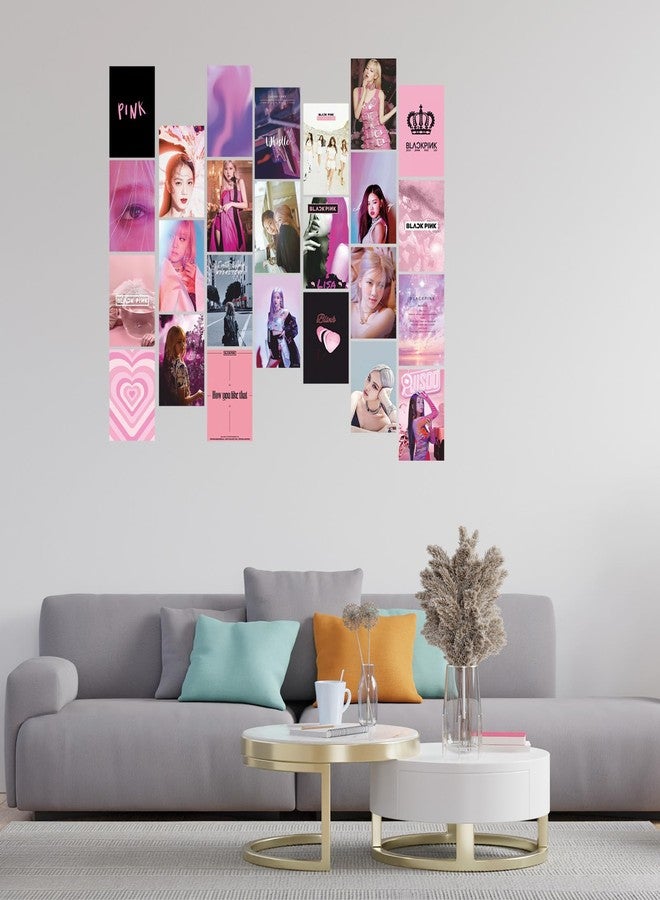 CVANU BLACKPINK Boho Style Aesthetic Collage Kit Mini Poster for Wall Decor Multicolor 25pcs (6inchX4inch)_202309-113/1 - Image 1