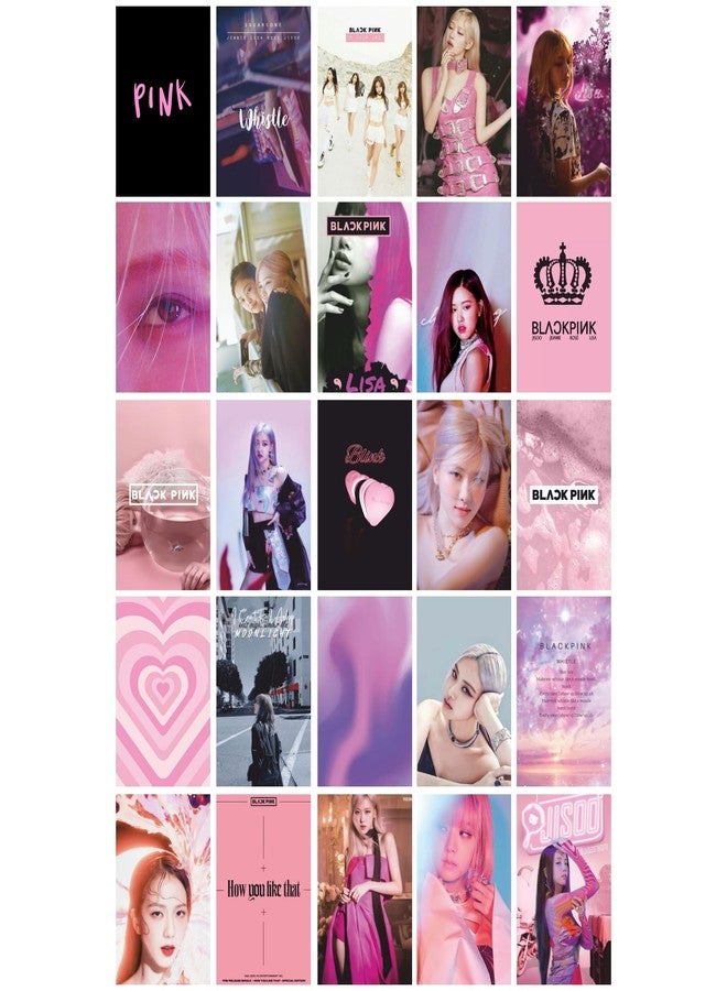 CVANU BLACKPINK Boho Style Aesthetic Collage Kit Mini Poster for Wall Decor Multicolor 25pcs (6inchX4inch)_202309-113/1 - Image 2