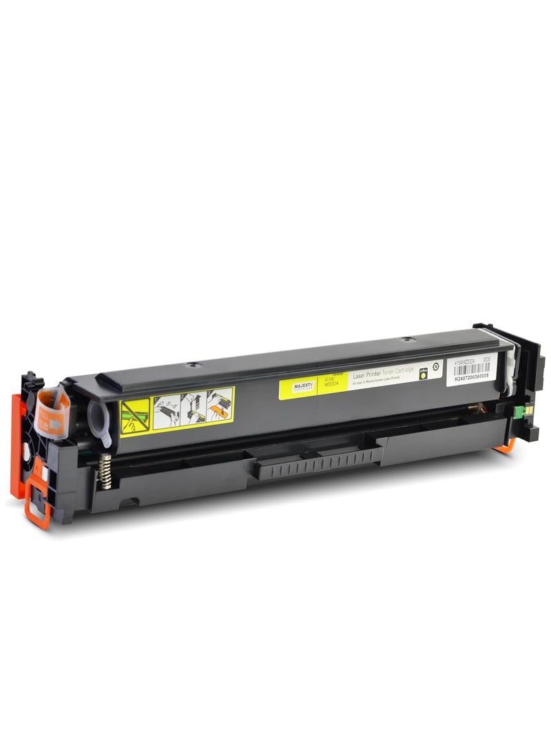 ماجيستي خرطوشة حبر ملونة 415A W2032A متوافقة مع طابعة اتش بي ليزر جيت بروM455dn, M480f, M479fnw, M479fdw, M479fdn, M479dw, M454dn, M454dw أصفر - Image 2