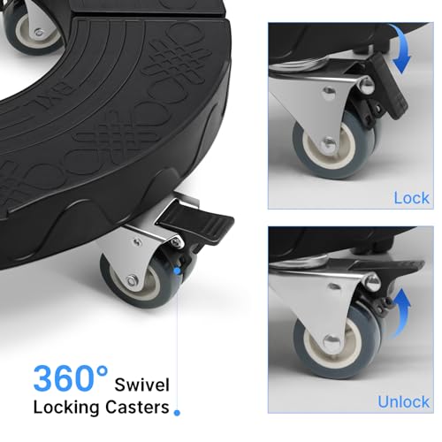 Nefish Trash Can Dolly Wheels, 15-19 Inch Adjustable Round Furniture Dolly with 4 Wheels, Heavy Duty Drum Dollies 440lbs Tire Dollys, Multi Functional Rolling Dolly Cart - Image 5