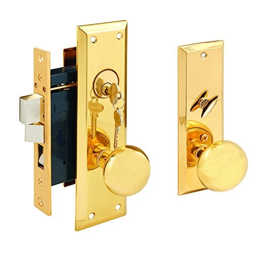 Segal SE 26010 Mortise Lock Set, Brass Right Hand, 2-1/2 In. Backset, Surface Mounted (Single Pack) - Image 1