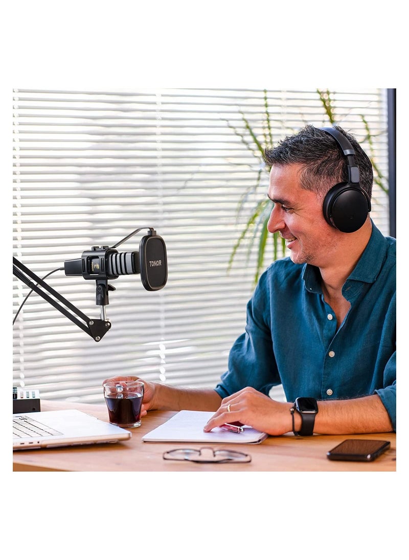 TONOR - USB Microphone Kit, PC Podcast Recording Cardioid Condenser Computer Mic Set for Gaming, Streaming, Singing, Voice Over, YouTube, Studio Mic Bundle with Adjustable Arm Stand, TC30+ - Image 1