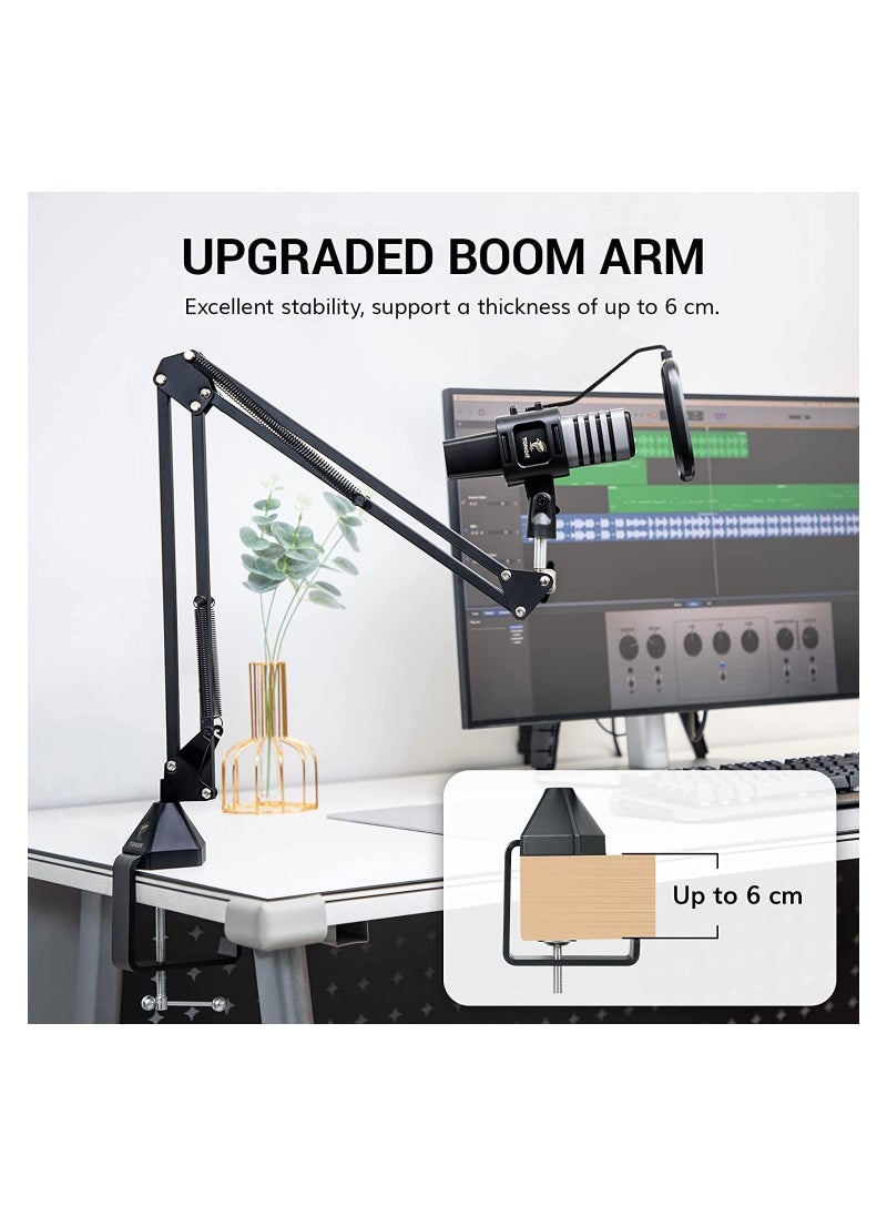 TONOR - USB Microphone Kit, PC Podcast Recording Cardioid Condenser Computer Mic Set for Gaming, Streaming, Singing, Voice Over, YouTube, Studio Mic Bundle with Adjustable Arm Stand, TC30+ - Image 1