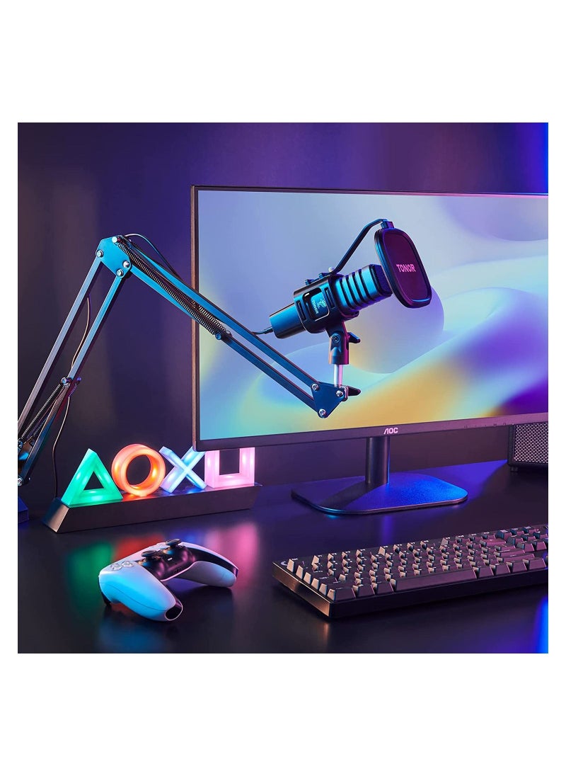 TONOR - USB Microphone Kit, PC Podcast Recording Cardioid Condenser Computer Mic Set for Gaming, Streaming, Singing, Voice Over, YouTube, Studio Mic Bundle with Adjustable Arm Stand, TC30+ - Image 1
