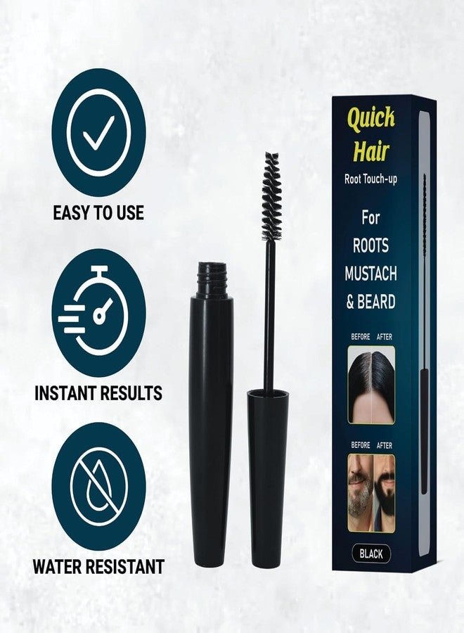 buzzmex Quick Cover-Up Hair Black Covers Grey Roots & Bald Spots Instantly Highly Pigmented, Fuller & Denser LookHair Color Comb Stick, Waterproof and Sweat-Proof Grey Hair Coverage for Men & Women| Flawless Application (BLACK) - Image 2