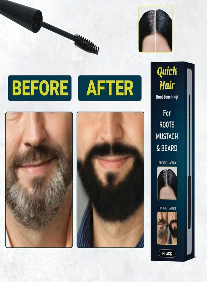 buzzmex Quick Cover-Up Hair Black Covers Grey Roots & Bald Spots Instantly Highly Pigmented, Fuller & Denser LookHair Color Comb Stick, Waterproof and Sweat-Proof Grey Hair Coverage for Men & Women| Flawless Application (BLACK) - Image 3