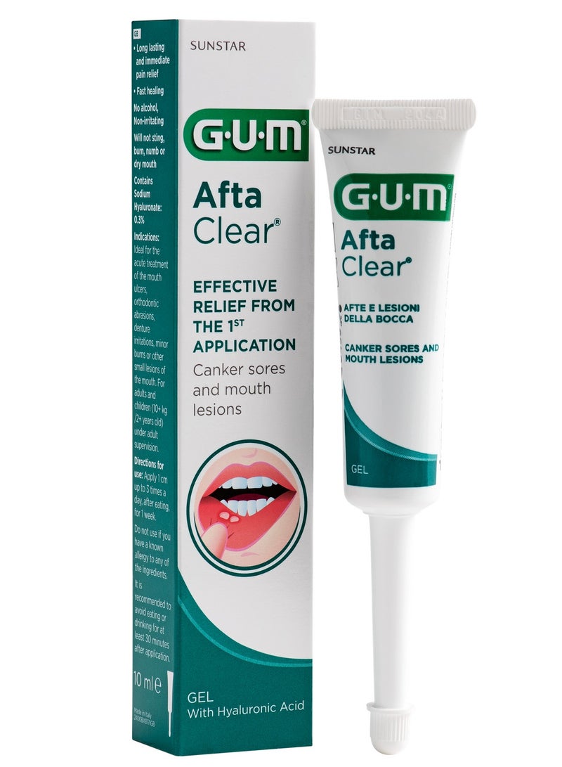 GUM Afta Clear Gel 10ml for Cankers Sores and Mouth Lesions