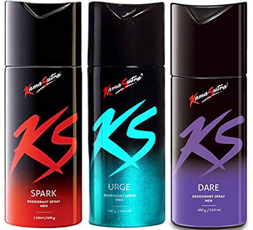 Kama Sutra Deo Combo for Men Spark 150ml Urge 150ml Dare 150ml