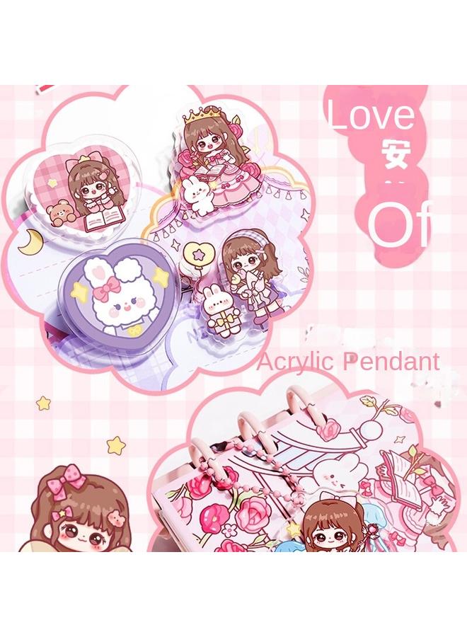 Bluejw Hand Account Suit Gift Box Girl's Cute Girl's Hand Account Book Walking Stick Book Children's Goo Card Full Set Of Student Stationery Girl's - Image 5