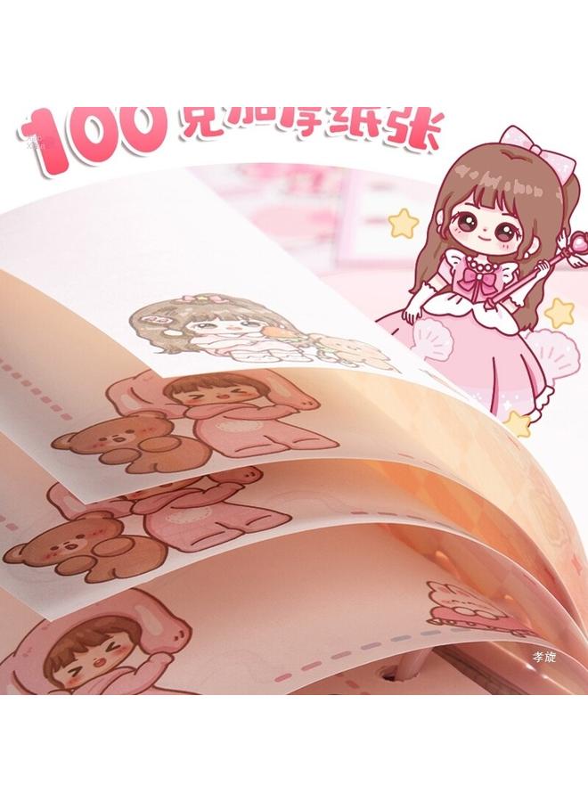 Bluejw Hand Account Suit Gift Box Girl's Cute Girl's Hand Account Book Walking Stick Book Children's Goo Card Full Set Of Student Stationery Girl's - Image 4