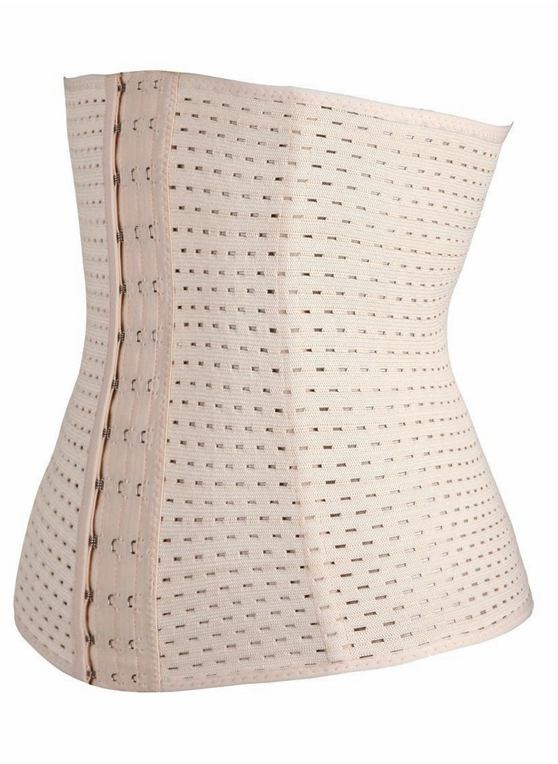 SYOSI - Women's Waist Trainer Corset Tummy Control Shapewear Waist Cincher Breathable and Invisible High Waisted Body Shaper, Beige Size M - Image 1