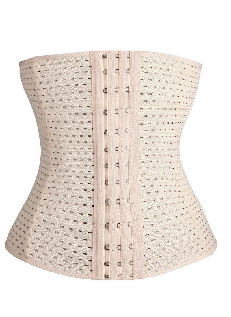 SYOSI - Women's Waist Trainer Corset Tummy Control Shapewear Waist Cincher Breathable and Invisible High Waisted Body Shaper, Beige Size M - Image 1