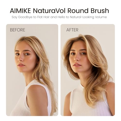 AIMIKE NaturaVol Round Brush for Blow Out Large Round Hair Brush for Fine Hair with Nano Thermal Ceramic Tech for Blow Drying Styling Adds Volume Smoothness 21 Inch Barrel 3 Inch Bristle - Image 3