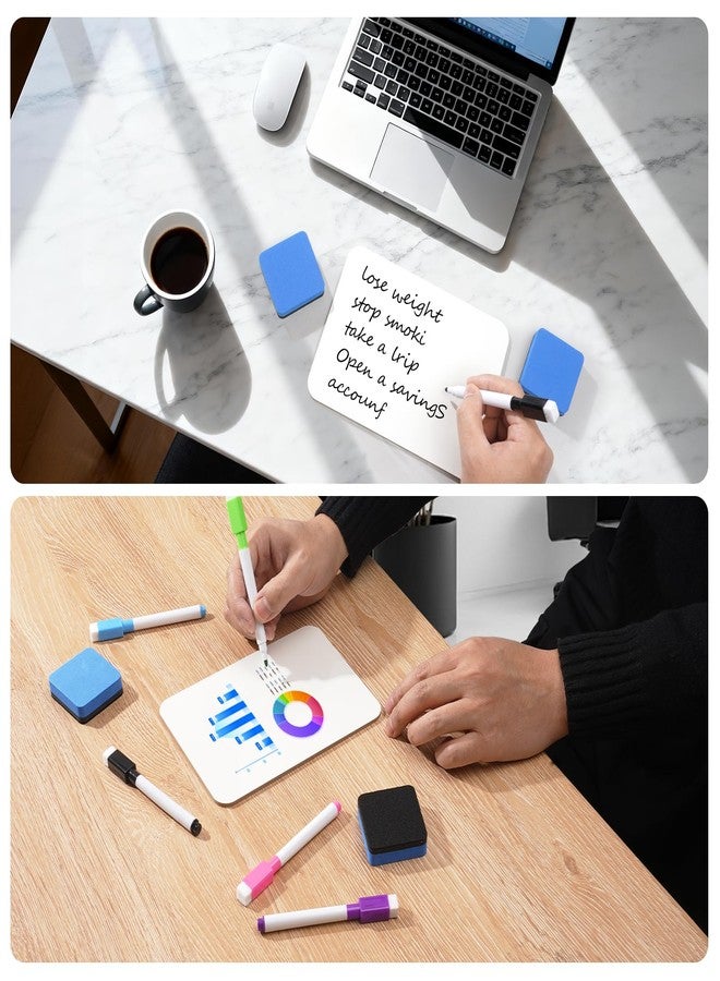 Ayuanb 6 Pack 5” x 7” Small White Board Dry Erase Boards, Classroom Pack Mini White Boards Double Sided Portable Dry Erase Blank Board for Students Teachers School Supplies Lapboards - Image 3
