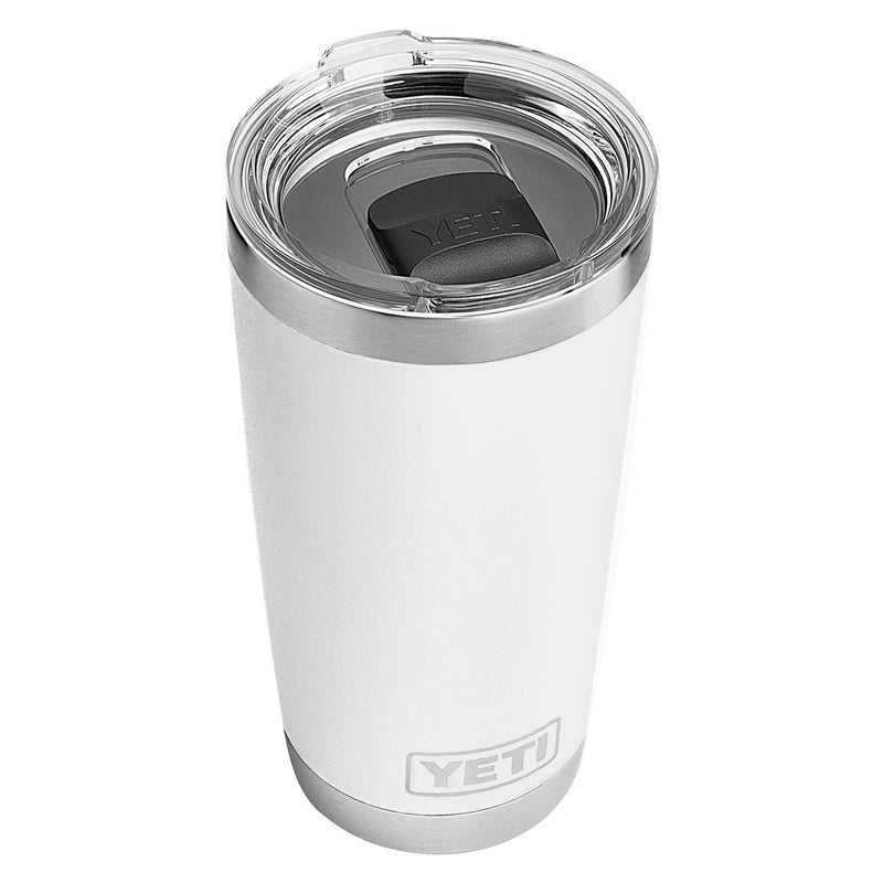 YETI كوب ييتي رامبلر سعة 20 أونصة، من الفولاذ المقاوم للصدأ، معزول بالفراغ بغطاء مغناطيسي، أبيض - Image 1