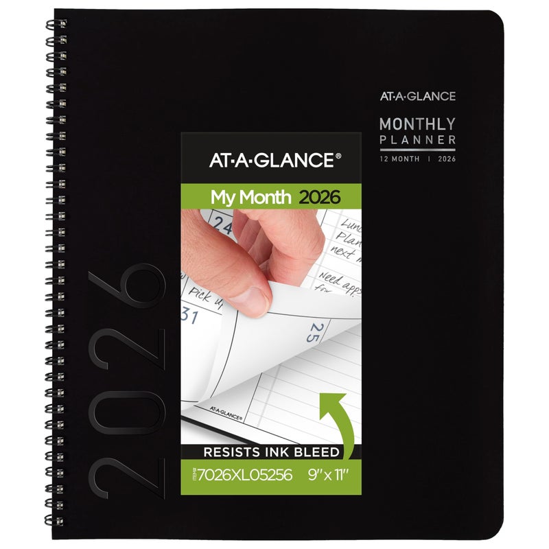 AT-A-GLANCE ATAGLANCE 2026 Planner Monthly 9 x 11 Large Contemporary Lite Black 7026XL0526 - Image 2
