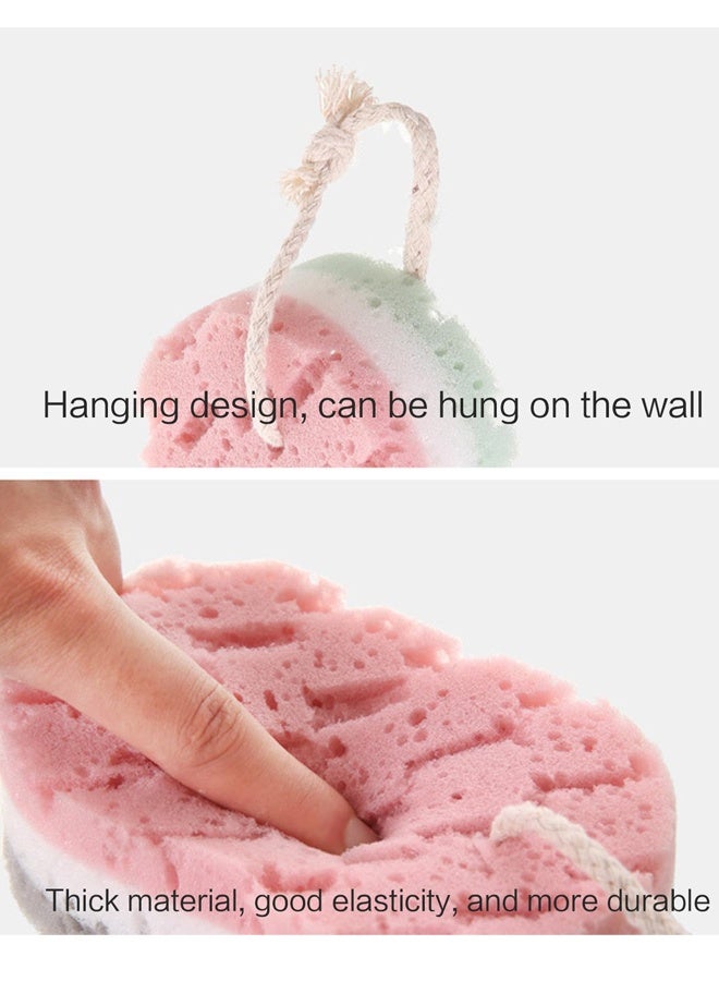 Three layers Bath Sponge Body Brush Skin Clean Massage Cleaning Shower Brushes For Kids Adults Foam Scrubbing Towel Rope Three Layer Sponge Bath Scrub Foam Producing Sponge Sponge Unique - Image 5