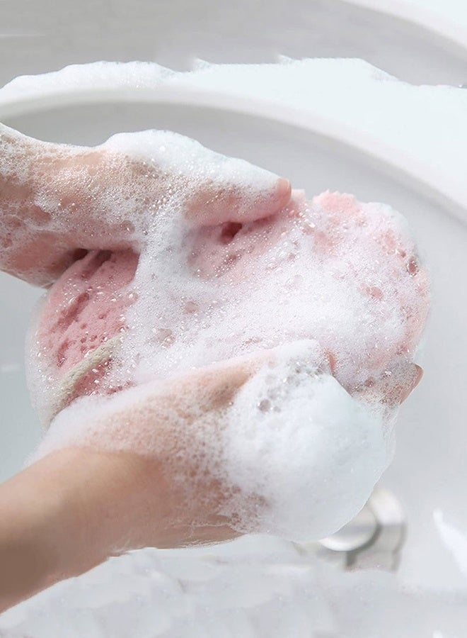 Three layers Bath Sponge Body Brush Skin Clean Massage Cleaning Shower Brushes For Kids Adults Foam Scrubbing Towel Rope Three Layer Sponge Bath Scrub Foam Producing Sponge Sponge Unique - Image 4