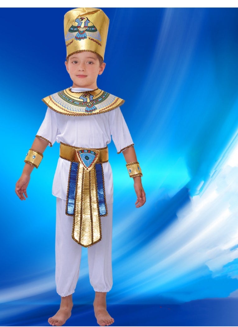 Generic - Egyptian Fancy Dress Kids Egyptian Pharaoh Boy Costume - Image 1