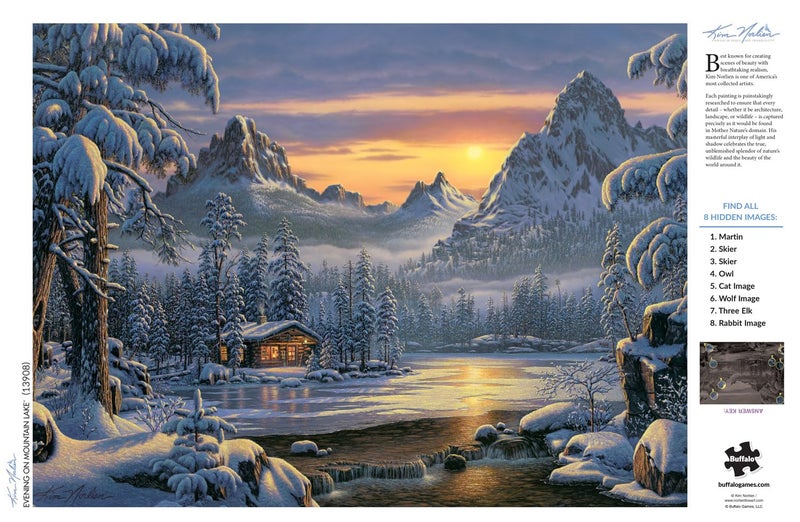 Buffalo Games - Kim Norlien - Evening on Mountain Lake - 1000 Piece Jigsaw Puzzle for Adults -Challenging Puzzle Perfect for Game Nights - Finished Size is 26.75 x 19.75 - Image 5