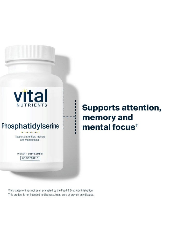 Vital Nutrients Phosphatidylserine | 150mg Phosphatidylserine Supplement | Powerful Nootropic for Attention, Memory, and Mental Focus Support* | Gluten, Dairy, Soy Free | Non-GMO | 60 Softgels - Image 3