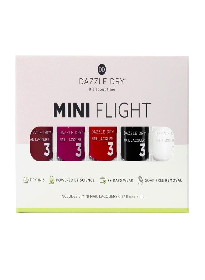 Dazzle Dry Mini Flight – Ready, Set, Dry in 5 – 5 Mini Lacquers - Image 2