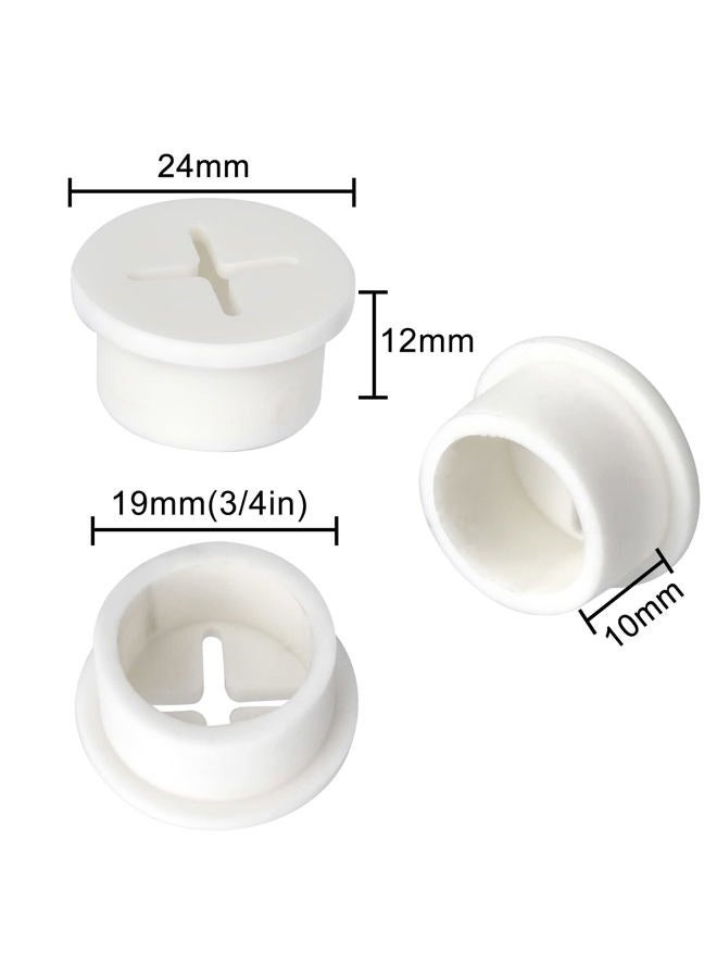 AccEncyc 12 Pcs Cable Cord Grommet Silicone Cable Grommet 3/4" Wire Hole Cover Cable Management Wire Organizer Cable Pass Through Desk Grommet for Table, Computer Desk, Office, Home - Image 2