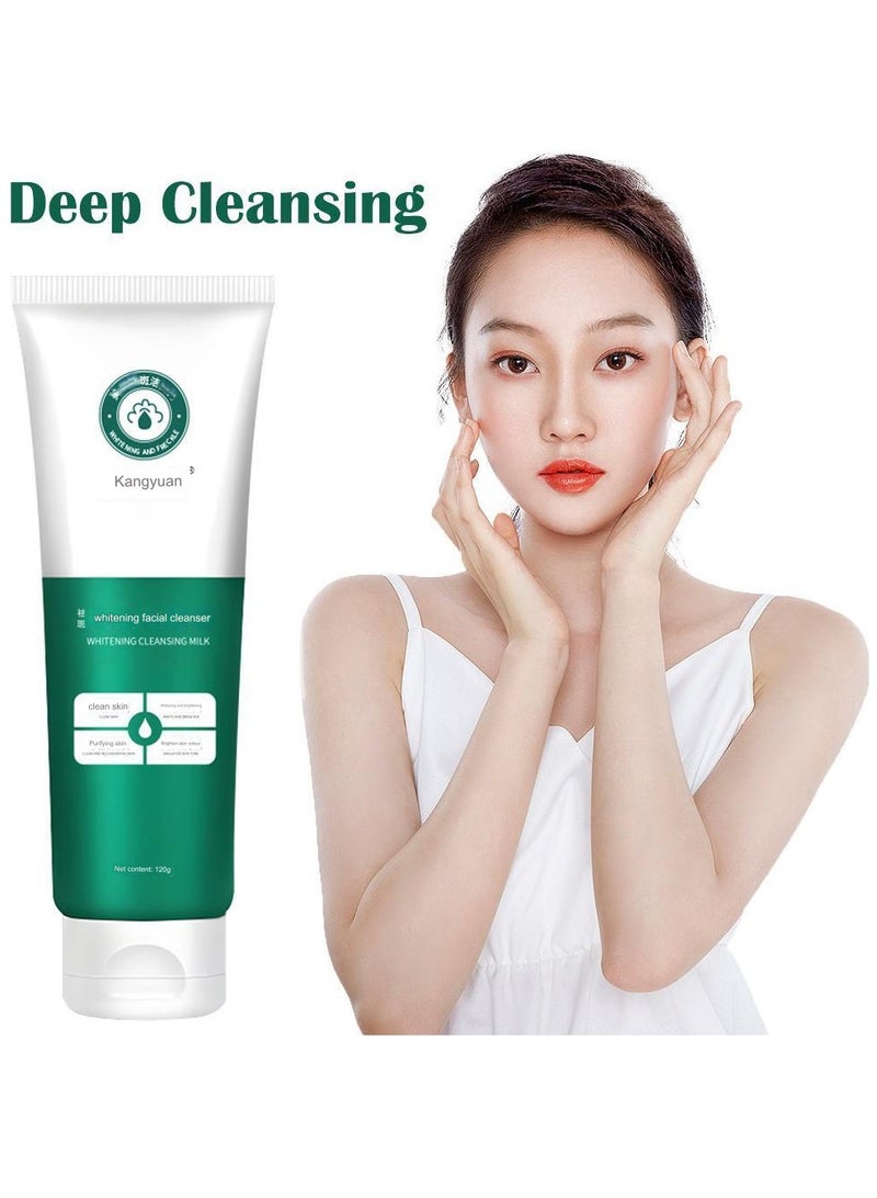 KANGYUAN 120 جرام زيت منظف الوجه المبيض للبقع الرقيقة، رغوة التحكم في البقع، غسول لطيف للبشرة الداكنة - Image 1