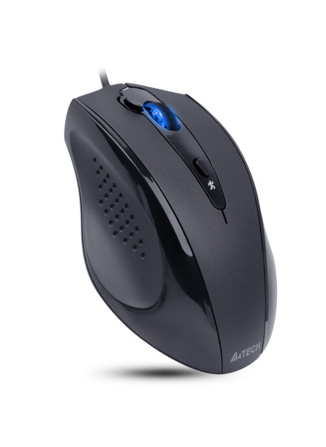 A4TECH A4tech N-810fxs Wired Mouse, Quiet And Comfortable, For Laptop And Desktop Computers, Ergonomic Usb Interface Large Hand Mouse, Gentleman Black  - Image 3
