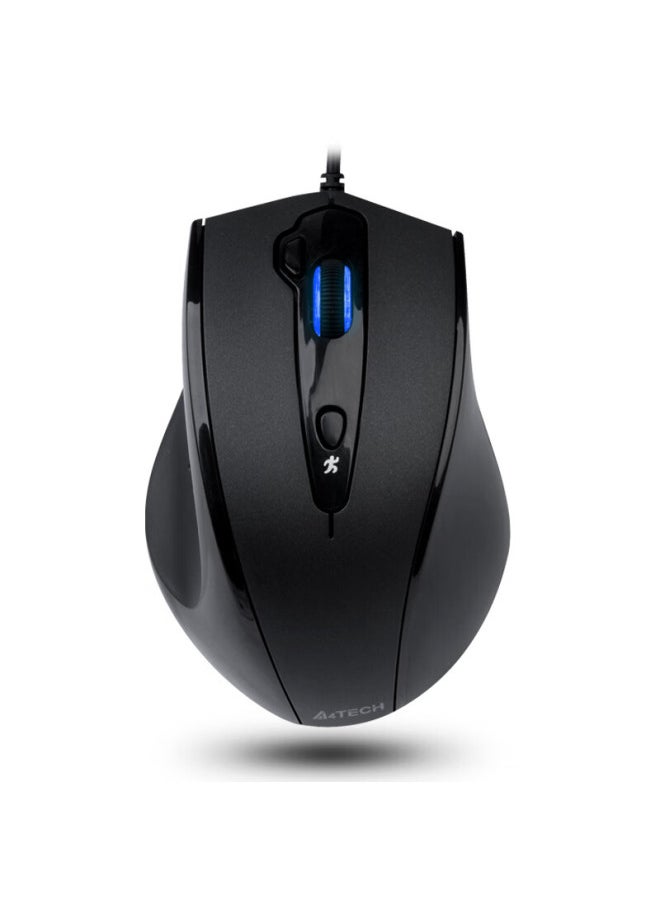A4TECH A4tech N-810fxs Wired Mouse, Quiet And Comfortable, For Laptop And Desktop Computers, Ergonomic Usb Interface Large Hand Mouse, Gentleman Black  - Image 2