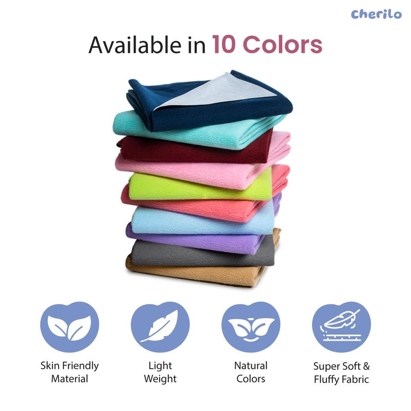 Cherilo Cherilo Quick Dry Waterproof Protector Baby Dry Sheets, Small (50cm X 70cm)| Navy Blue, Pack of 1 - Image 5