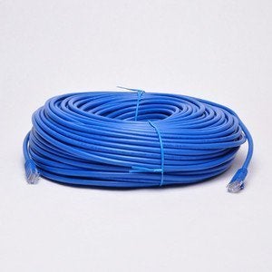 UbiGear 200ft Blue RJ45 CAT6 Ethernet LAN Network Internet Computer Solid Wire 23 AWG UTP Cable - Image 1