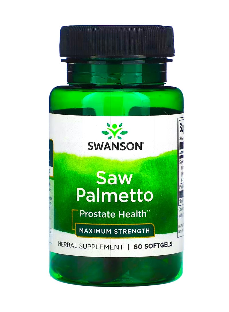 Saw Palmetto Maximum Strength 60 Softgels