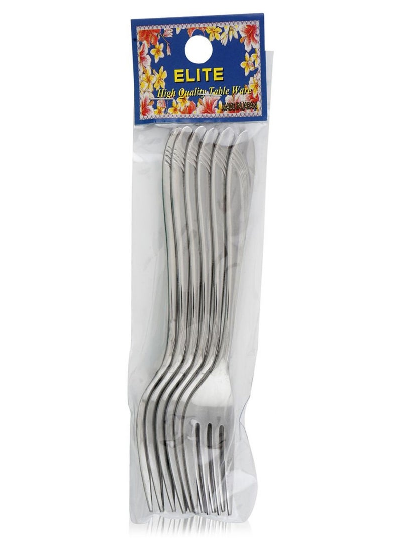 نيبمينينت طقم شوك للفاكهة من 6 قطع فضي - Image 1