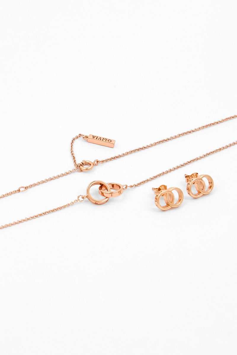 OLIVIA BURTON Women 3 Pieces Stainless Steel Jewellery Set, Golden  - Image 4