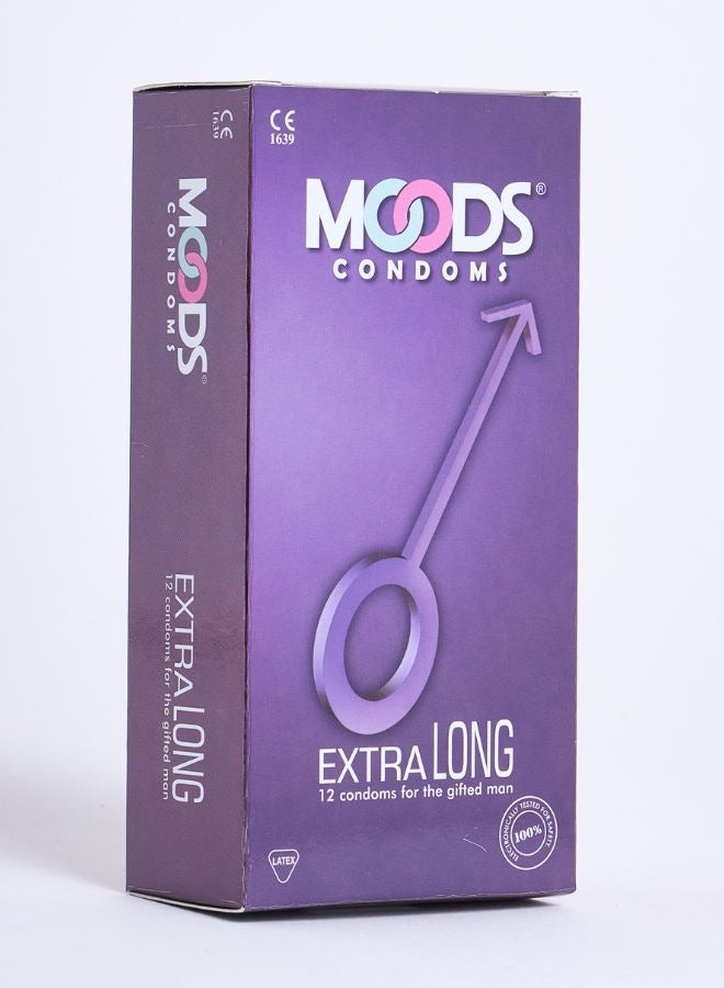 Moods Extra Long Condoms 12 Pcs - Image 1