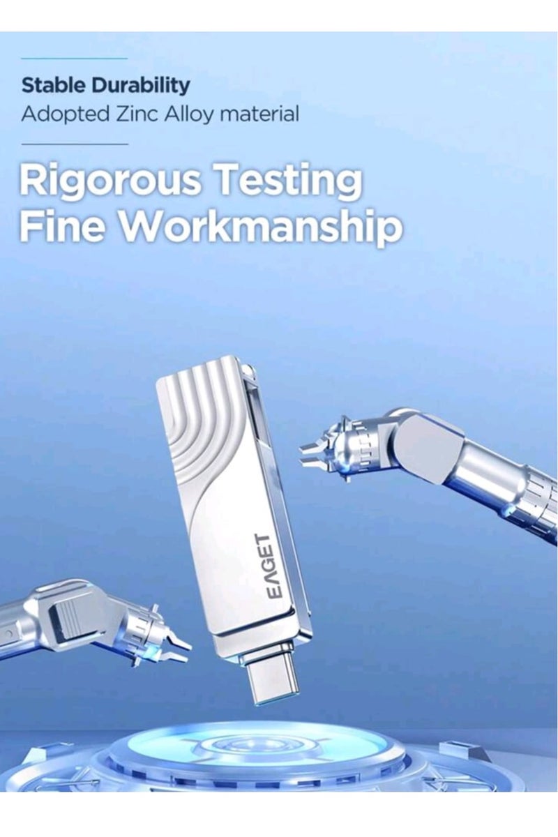 إيجيت محرك أقراص فلاش 2 في 1 بمنفذ USB 3.2  ذاكرة فلاش  64 جيجابايت قرص قلم - Image 4