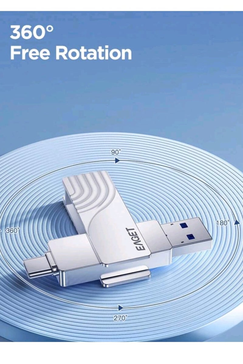 إيجيت محرك أقراص فلاش 2 في 1 بمنفذ USB 3.2  ذاكرة فلاش  64 جيجابايت قرص قلم - Image 5