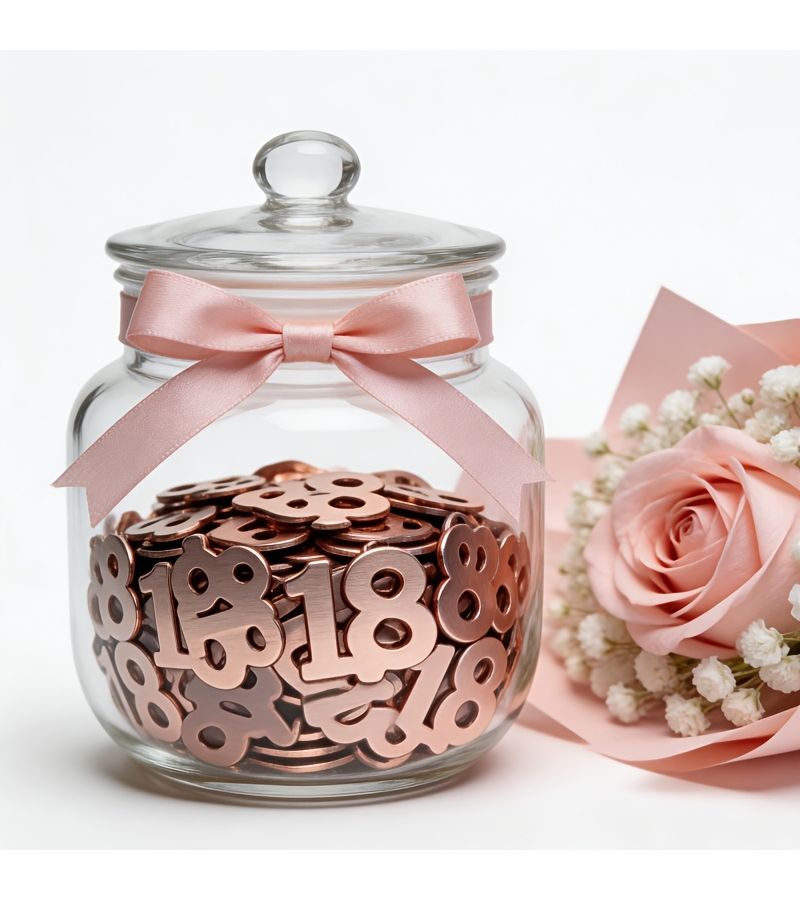 2000pcs Rose Gold Sequins Confetti Number 18 For Party Wedding Decoration - Image 2