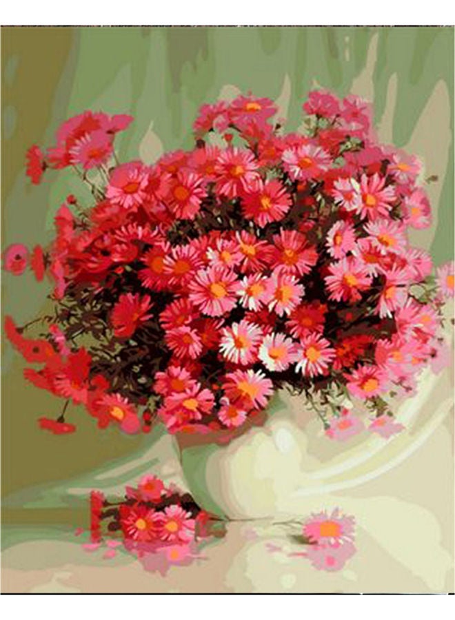 NIBEMINENT DIY Oil Flower Pattern Painting Set Multicolour 16x12inch - Image 1