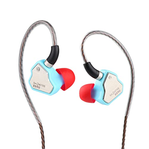 Linsoul 7Hz Salnotes Zero HiFi 10mm Dynamic Driver in-Ear Earphone IEM with Metal Composite Diaphragm Stainless Steel Faceplate Detachable 2Pin OFC Cable (Blue, Without Mic) - Image 2