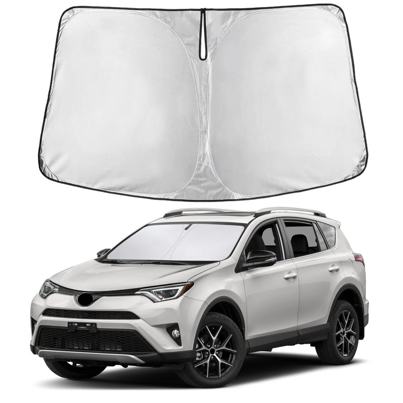Econour Windshield Sunshade for Toyota RAV4 2013-2016 2017 2018, LE, XLE, Premium, XSE, Limited, SE, TRD Off-Road, Sun Visor for Front Window Sun Shade Cover, UV Blocker & Protector, Car Accessories - Image 1