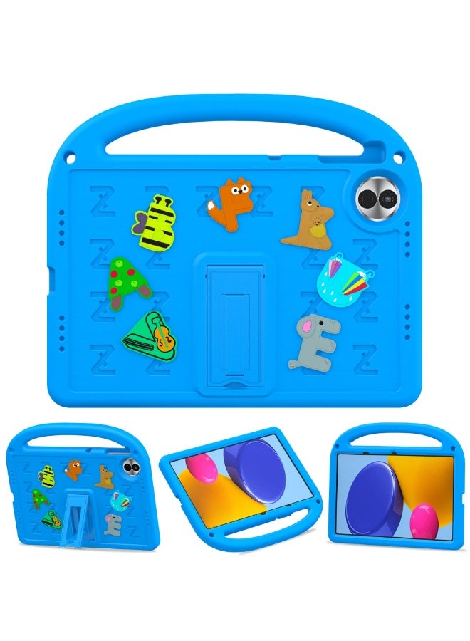 Kids Case For Honor Pad 10 12.1 Inch Released 2025, EVA Foam Lightweight Shockproof Duarable Tablet Cover with Handle Stand Case For Children Firendly (Blue) - Image 1