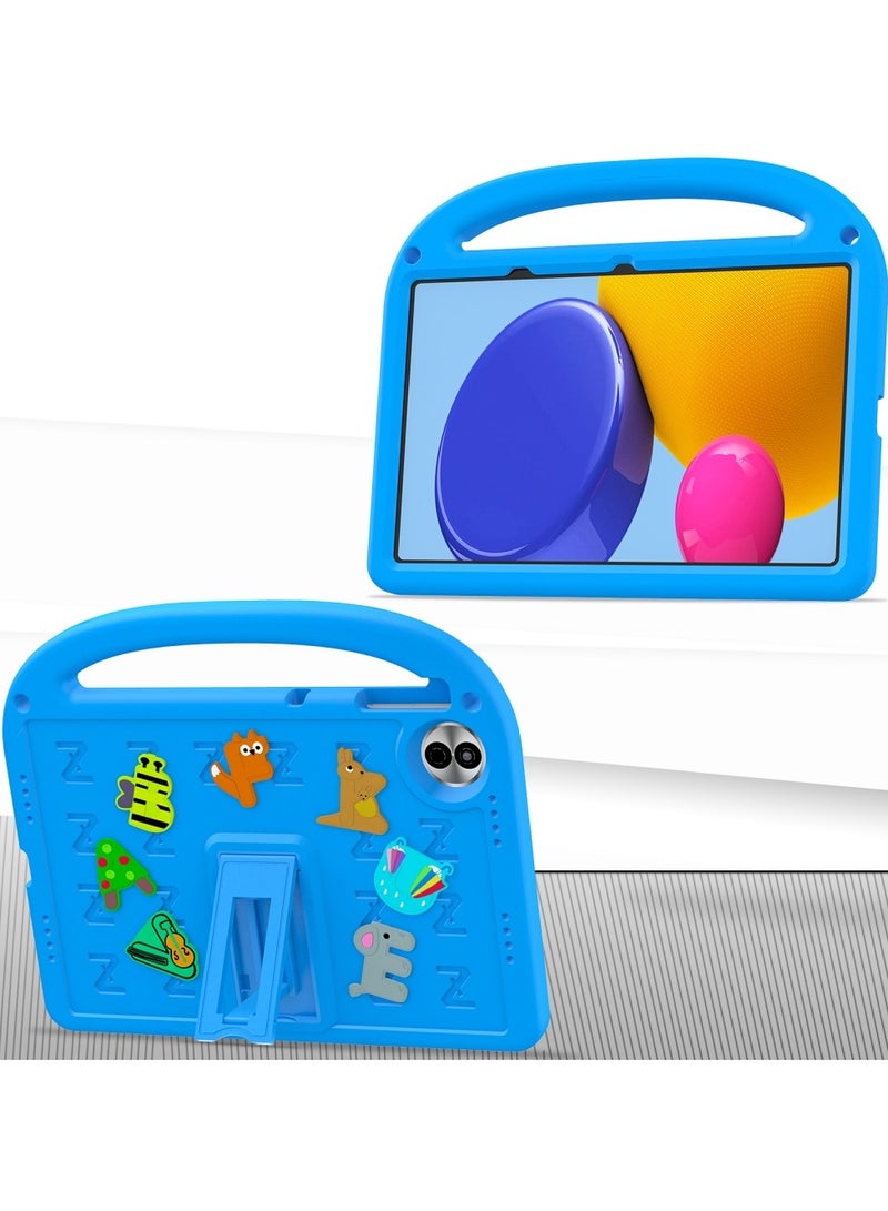 Kids Case For Honor Pad 10 12.1 Inch Released 2025, EVA Foam Lightweight Shockproof Duarable Tablet Cover with Handle Stand Case For Children Firendly (Blue) - Image 2