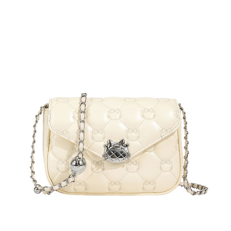 Rhombic Chain Small Bag Women'S All-Match Western Style Small Square Bag Korean Popular Fashion Crossbody Bag - Image 1