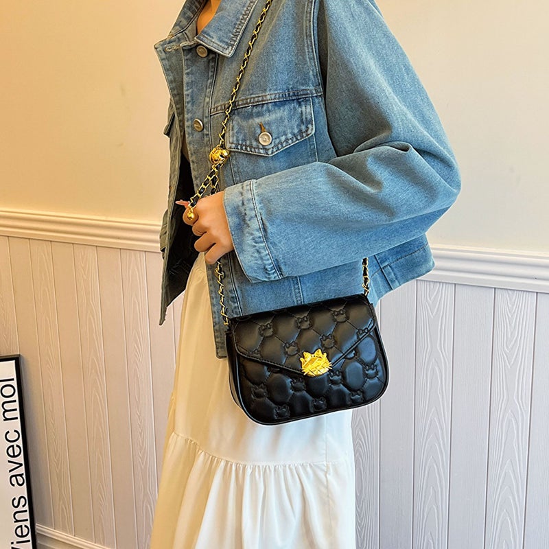 Rhombic Chain Small Bag Women'S All-Match Western Style Small Square Bag Korean Popular Fashion Crossbody Bag - Image 3