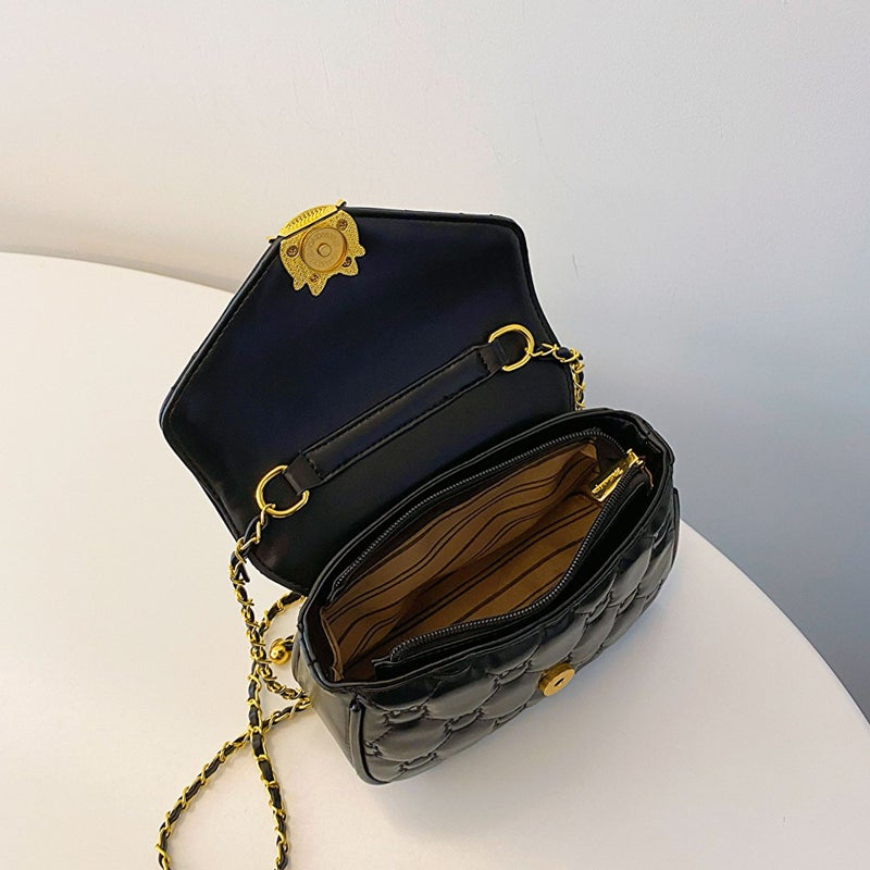 Rhombic Chain Small Bag Women'S All-Match Western Style Small Square Bag Korean Popular Fashion Crossbody Bag - Image 5