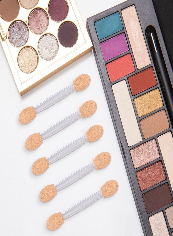 Tbestmax 1000 Eye Shadow Applicator Disposable Foam Makeup Brush Sponge Tipped Oval Eyeshadow Applicators Dual Sides Clear - Image 4