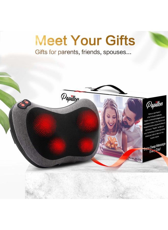 Papillon - Shiatsu Back and Neck Massager with Heat, Deep Tissue Kneading,Electric Massage Pillow for Back,Shoulders,Legs,Foot,Body Muscle Pain Relief,Use at Home,Car,Office - Image 1